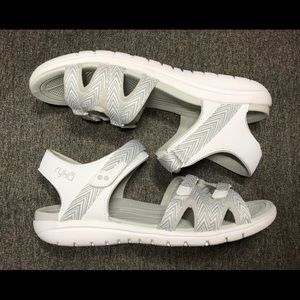 RYKA White Velcro Sandals. Never worn.
